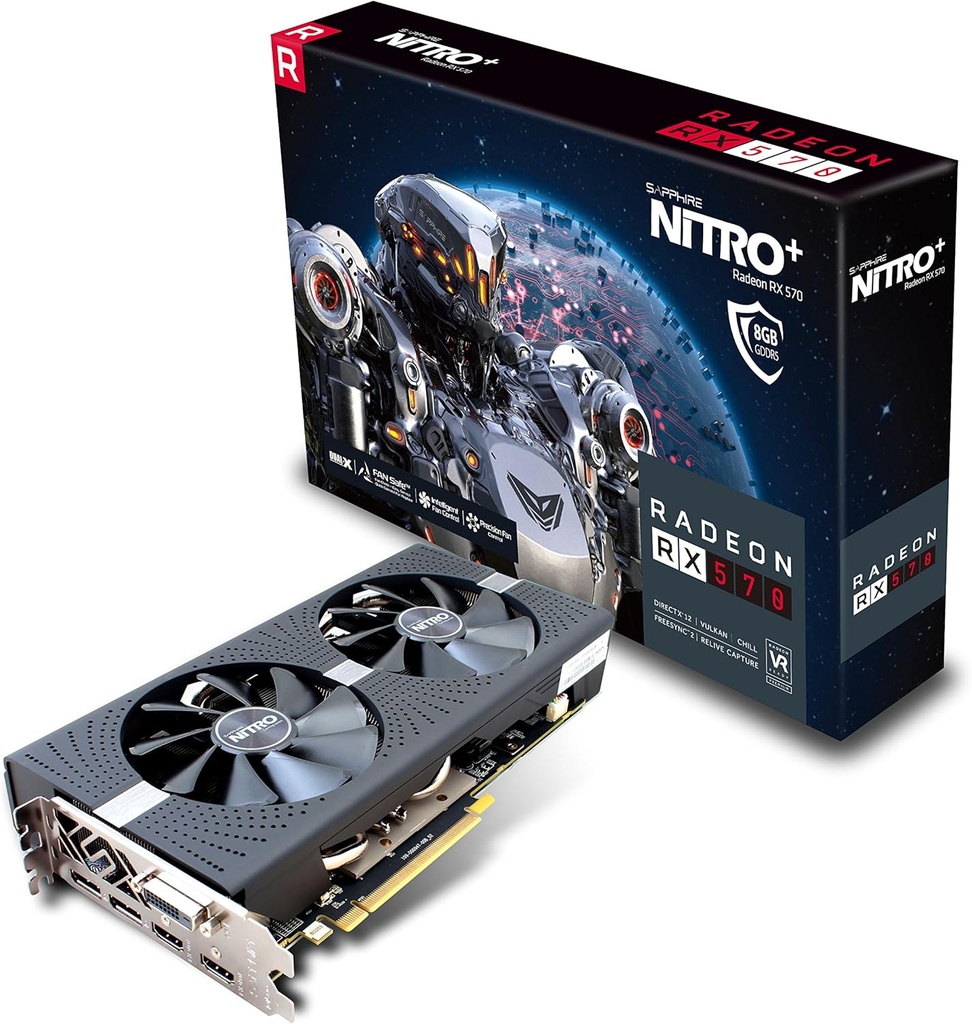 Rtx 3050 Sanpyl RX 580 Scheda Grafica Da Gioco, 8 GB GDDR5 256 Bit Scheda Grafica Per Videogiochi, PCI Express 3.0x16, Schede Video GPU PC Con Doppia